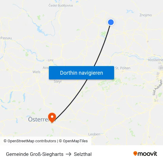 Gemeinde Groß-Siegharts to Selzthal map