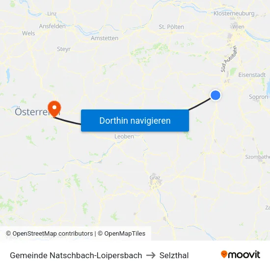 Gemeinde Natschbach-Loipersbach to Selzthal map
