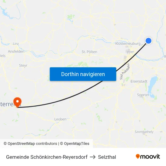 Gemeinde Schönkirchen-Reyersdorf to Selzthal map