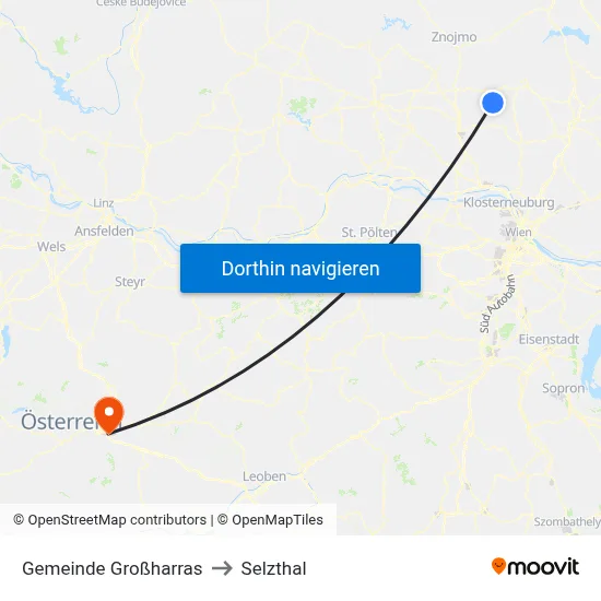 Gemeinde Großharras to Selzthal map