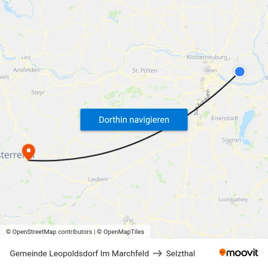 Gemeinde Leopoldsdorf Im Marchfeld to Selzthal map