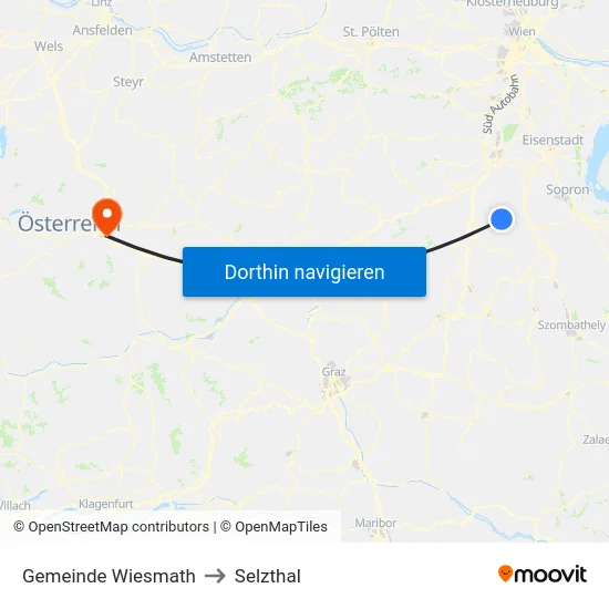 Gemeinde Wiesmath to Selzthal map