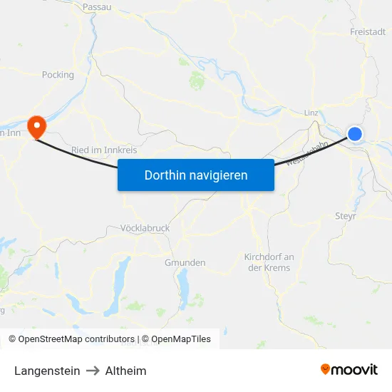 Langenstein to Altheim map