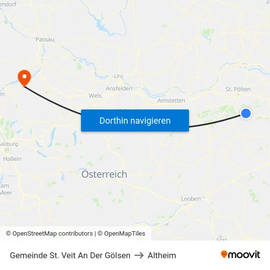 Gemeinde St. Veit An Der Gölsen to Altheim map