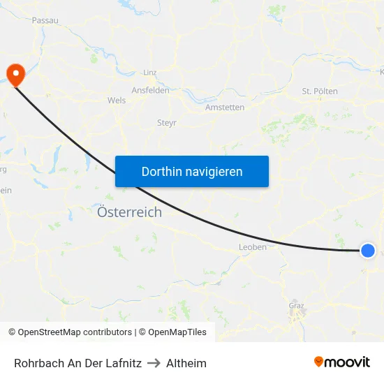 Rohrbach An Der Lafnitz to Altheim map
