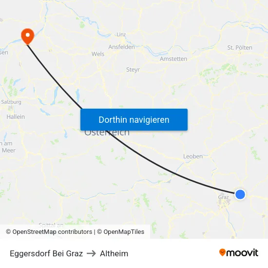 Eggersdorf Bei Graz to Altheim map