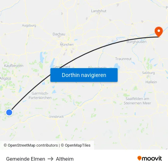 Gemeinde Elmen to Altheim map