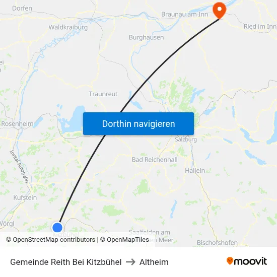 Gemeinde Reith Bei Kitzbühel to Altheim map