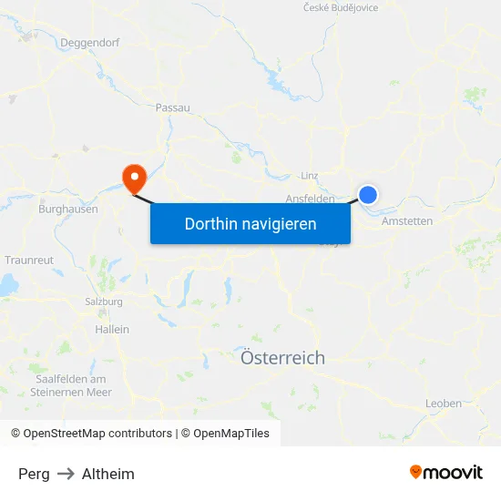 Perg to Altheim map