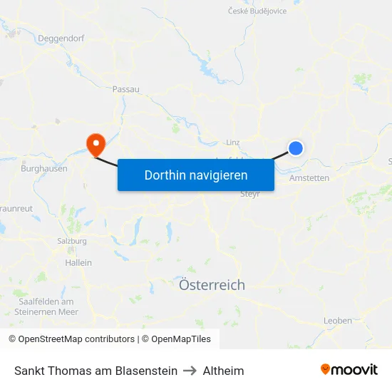 Sankt Thomas am Blasenstein to Altheim map