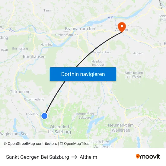 Sankt Georgen Bei Salzburg to Altheim map