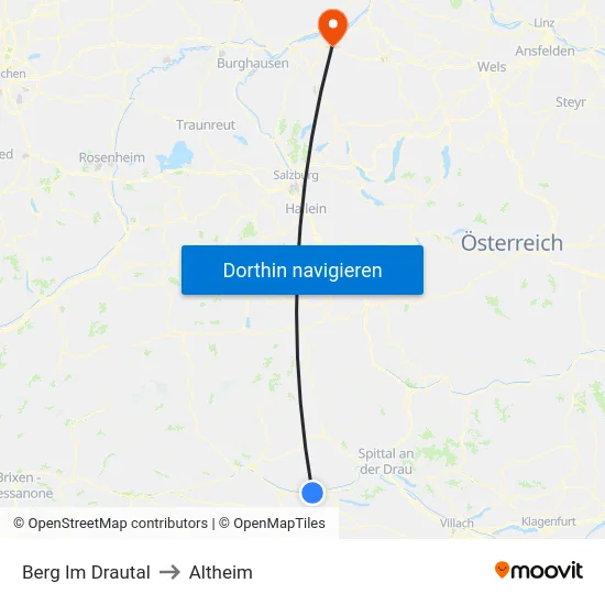 Berg Im Drautal to Altheim map