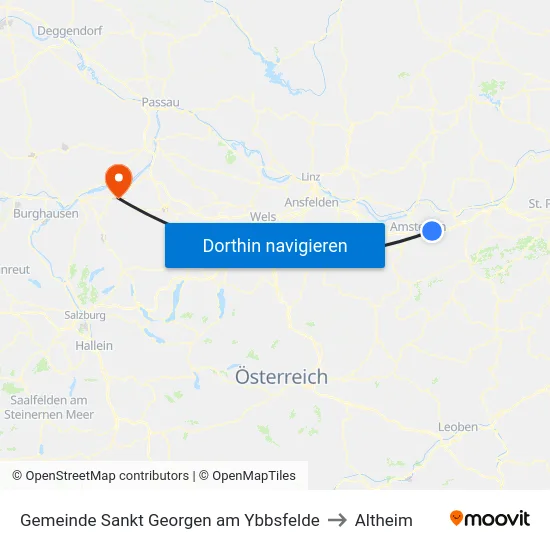 Gemeinde Sankt Georgen am Ybbsfelde to Altheim map