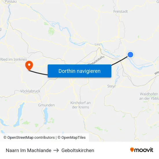 Naarn Im Machlande to Geboltskirchen map