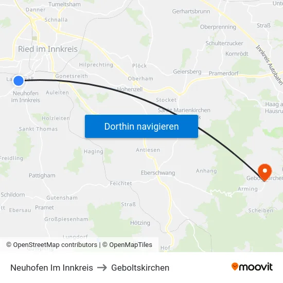 Neuhofen Im Innkreis to Geboltskirchen map