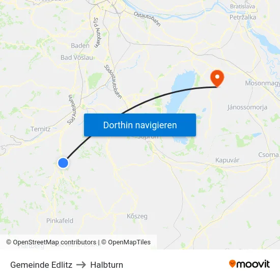 Gemeinde Edlitz to Halbturn map