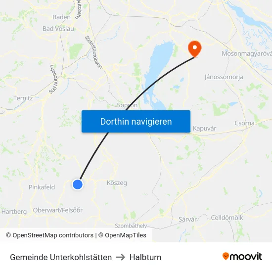Gemeinde Unterkohlstätten to Halbturn map