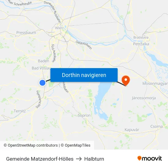 Gemeinde Matzendorf-Hölles to Halbturn map