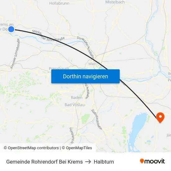 Gemeinde Rohrendorf Bei Krems to Halbturn map