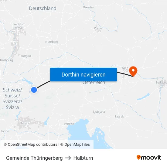 Gemeinde Thüringerberg to Halbturn map