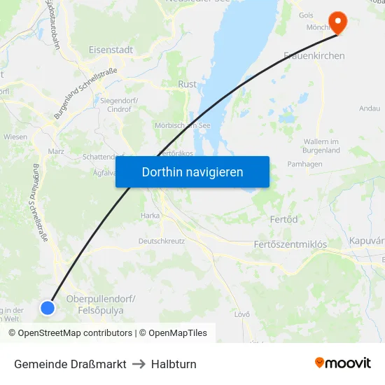 Gemeinde Draßmarkt to Halbturn map