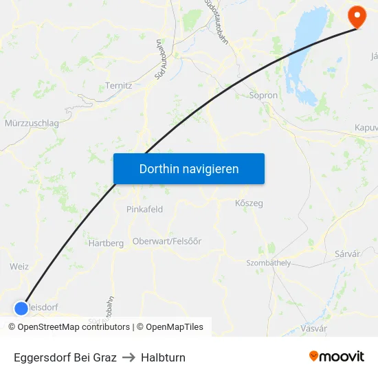 Eggersdorf Bei Graz to Halbturn map