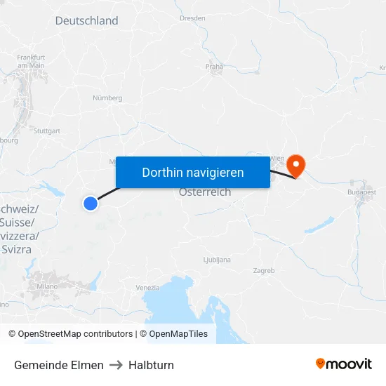 Gemeinde Elmen to Halbturn map