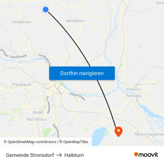 Gemeinde Stronsdorf to Halbturn map