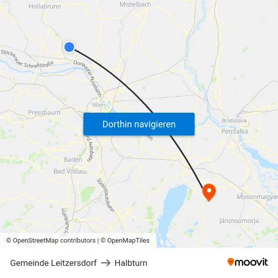 Gemeinde Leitzersdorf to Halbturn map