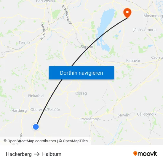 Hackerberg to Halbturn map