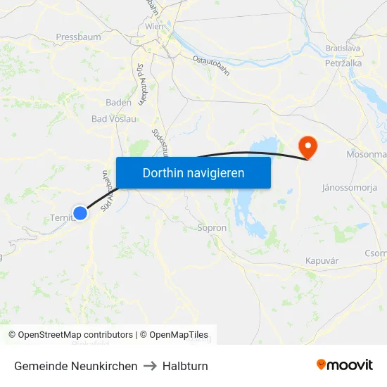 Gemeinde Neunkirchen to Halbturn map