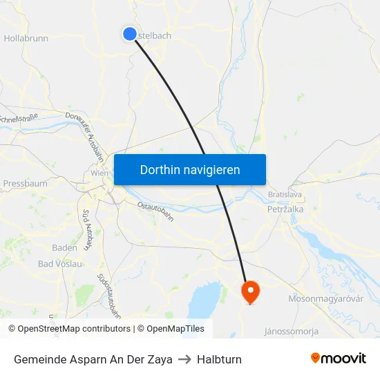 Gemeinde Asparn An Der Zaya to Halbturn map