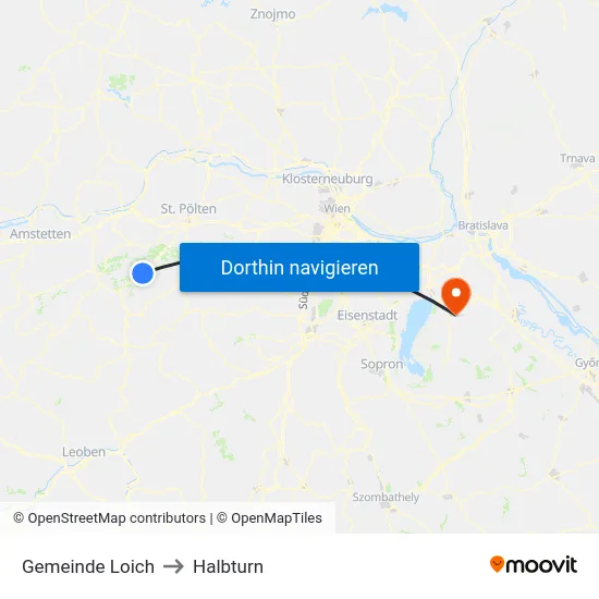 Gemeinde Loich to Halbturn map