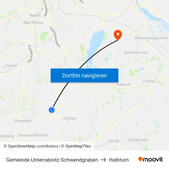Gemeinde Unterrabnitz-Schwendgraben to Halbturn map
