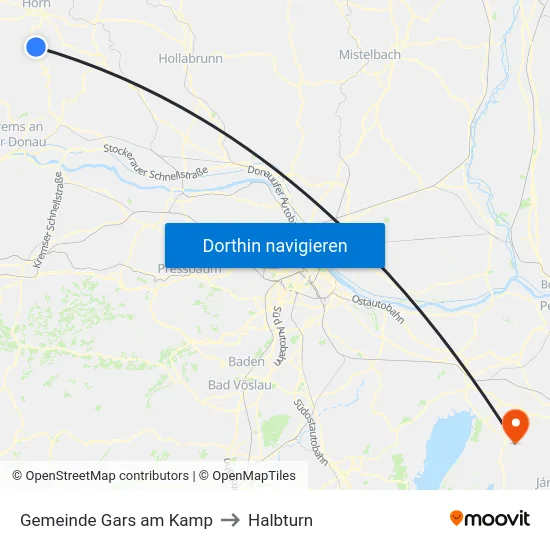 Gemeinde Gars am Kamp to Halbturn map