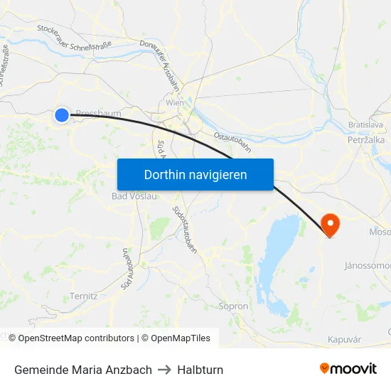 Gemeinde Maria Anzbach to Halbturn map