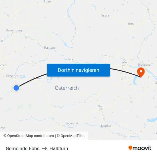 Gemeinde Ebbs to Halbturn map