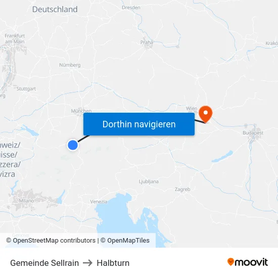 Gemeinde Sellrain to Halbturn map