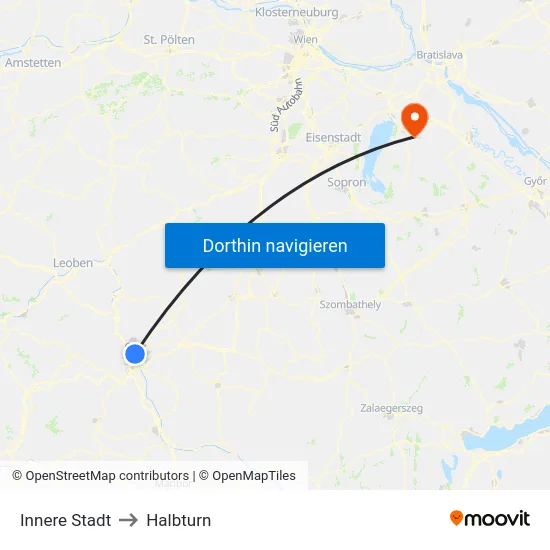 Innere Stadt to Halbturn map