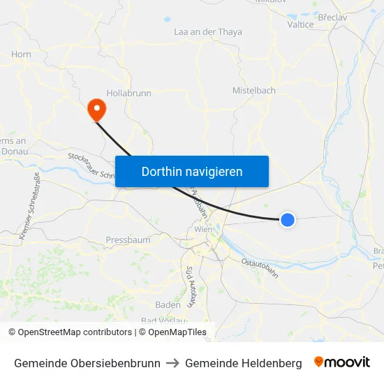 Gemeinde Obersiebenbrunn to Gemeinde Heldenberg map