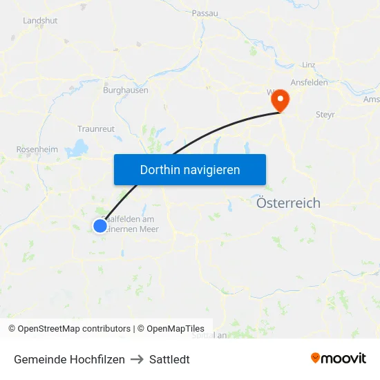 Gemeinde Hochfilzen to Sattledt map
