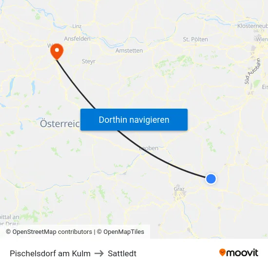 Pischelsdorf am Kulm to Sattledt map