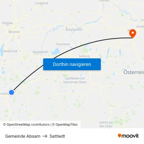 Gemeinde Absam to Sattledt map