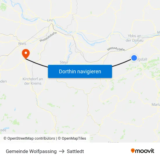 Gemeinde Wolfpassing to Sattledt map