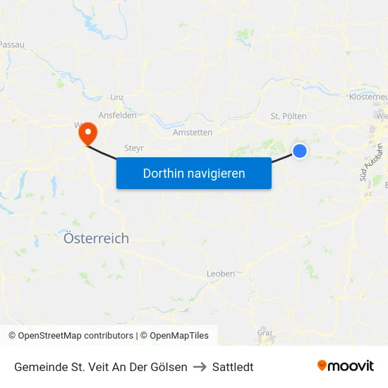 Gemeinde St. Veit An Der Gölsen to Sattledt map