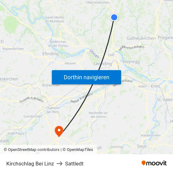 Kirchschlag Bei Linz to Sattledt map