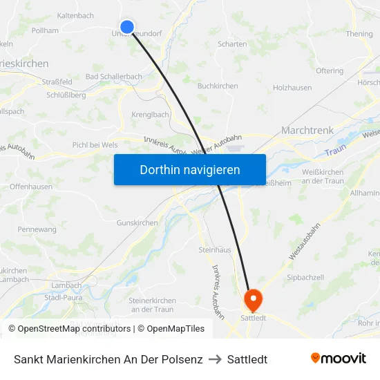 Sankt Marienkirchen An Der Polsenz to Sattledt map