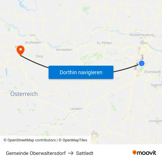 Gemeinde Oberwaltersdorf to Sattledt map
