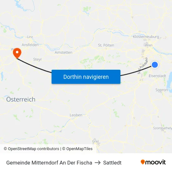 Gemeinde Mitterndorf An Der Fischa to Sattledt map