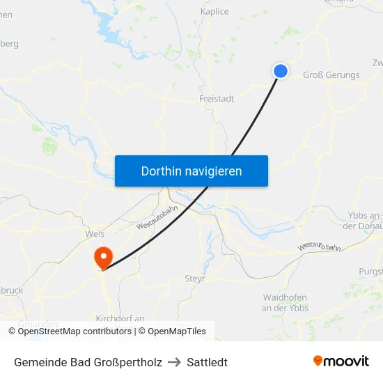 Gemeinde Bad Großpertholz to Sattledt map